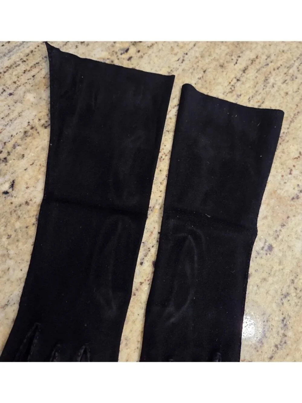 Vintage Womens Size S 6.5 Black Suede Formal 13